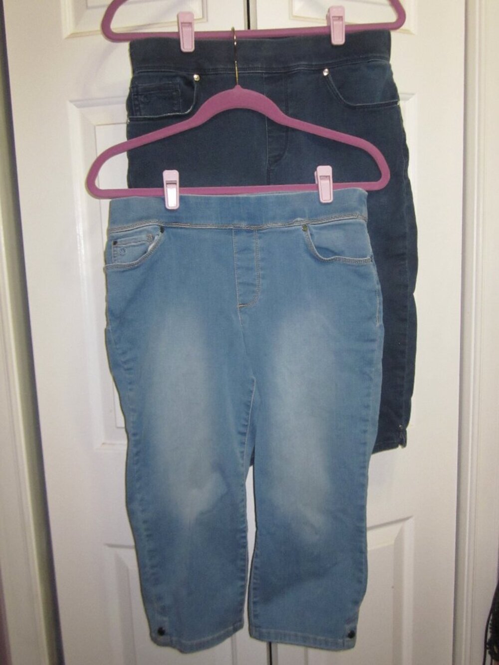 2 Pr Gloria Vanderbilt Avery Denim Skimmer Sz 10
